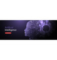 artificial intelligence concept creative brain vector image vector image