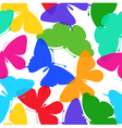 seamless background of butterflies multi colored vector image