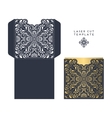 wedding card laser cut template vector image