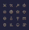game line icons set rpg ui vector image