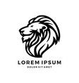 lion head logo vector image