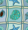 marine patchwork seamless pattern vector image