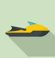 sport jet ski icon flat style vector image vector image