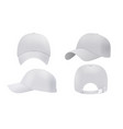 white cap mockup realistic style vector image
