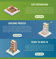 apartment construction flat isometric vector image