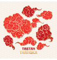 chinese golden clouds collection vector image vector image