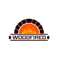 fireplace firewood chimney pizzeria oven icon vector image