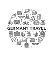 german culture round design template contour lines vector image