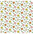 hand drawn colorful flowers seamless pattern vector image