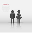 man and woman icon in flat style wc sign vector image