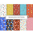 patterns set seamless cat background vector image vector image