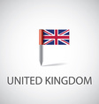 uk flag pin vector image vector image