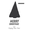 christmas tree sketch isolated on white vector image vector image