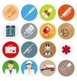 medical flat icons vector image