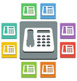 phone icons - almost flat style vector image vector image