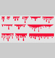 red dripping paint looking like drip blood vector image vector image
