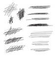 scribble brush strokes set logo design vector image vector image