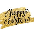easter lettering on gold texture vector image