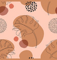 minimal botanical seamless pattern tropical vector image