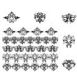 flower patterns and borders vector image