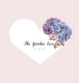 purple and pink floral in garden invitation card vector image vector image