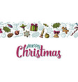 template for merry christmas happy new year vector image