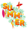 flat big word summer vector image