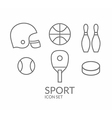 sport icon set outline vector image