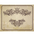 card with floral pattern vector image