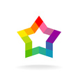 colorful star sign rhombus elements vector image vector image