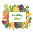 healthy vegetarian diet fresh vector image