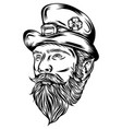 saint patrick head mascot vector image