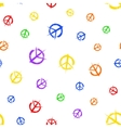 colorful pacifist symbols pattern painted vector image