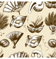 hand drawn carnival seamless background vector image
