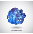 watercolor blue background with blots vector image vector image