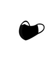 black medical mask vector image