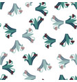 bluebells and leaves seamless pattern lily vector image