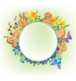 easter vignette vector image vector image