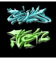 graffiti lettering on black background street art vector image