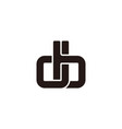 letter bd simple linked geometric flat logo vector image vector image