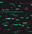 trendy glitched geometric line style background vector image