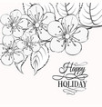 cherry blossom card vector image