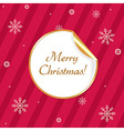 label merry christmas vector image vector image