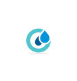 round droplet water logo vector image