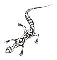 tribal lizard tattoo vector image