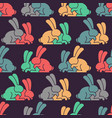 bunny sex pattern rabbit intercourse ornament vector image