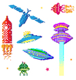 space ships vector image