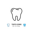 tooth icon teeth sign dental care logo vector image