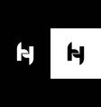 cool and modern h logo design vector image vector image