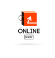 online store design logo vector image
